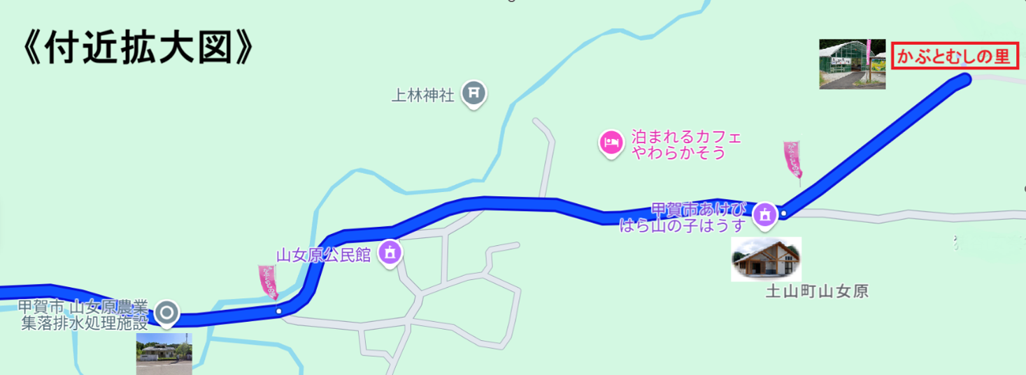 かぶとむしの里案内地図